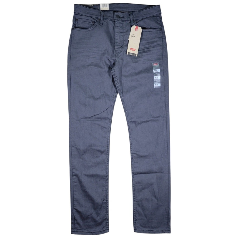 Levi's 511 Slim Jeans Mens 33x32 Gray Stretch Denim Waterless Casual Classic NEW